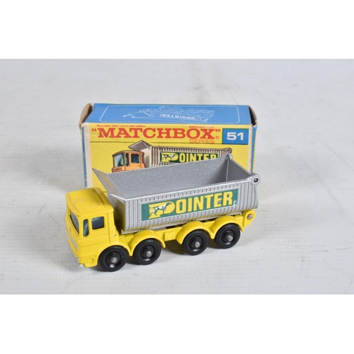 60 - FOUR BOXED MATCHBOX SERIES DIE-CAST MODEL VEHICLES, the first is a Ford Refuse Truck no.7, red body ... 