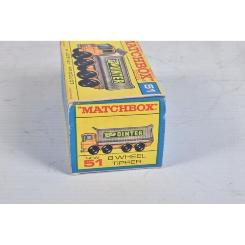 60 - FOUR BOXED MATCHBOX SERIES DIE-CAST MODEL VEHICLES, the first is a Ford Refuse Truck no.7, red body ... 