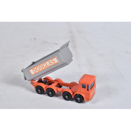 60 - FOUR BOXED MATCHBOX SERIES DIE-CAST MODEL VEHICLES, the first is a Ford Refuse Truck no.7, red body ... 