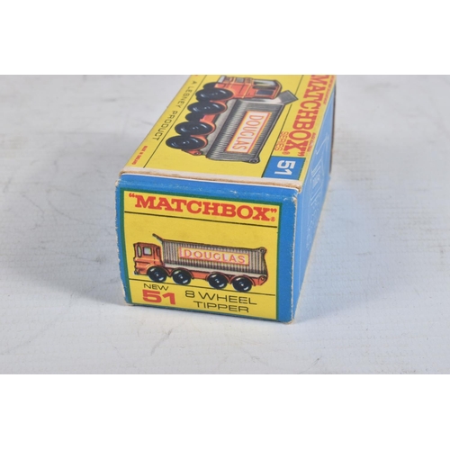 60 - FOUR BOXED MATCHBOX SERIES DIE-CAST MODEL VEHICLES, the first is a Ford Refuse Truck no.7, red body ... 