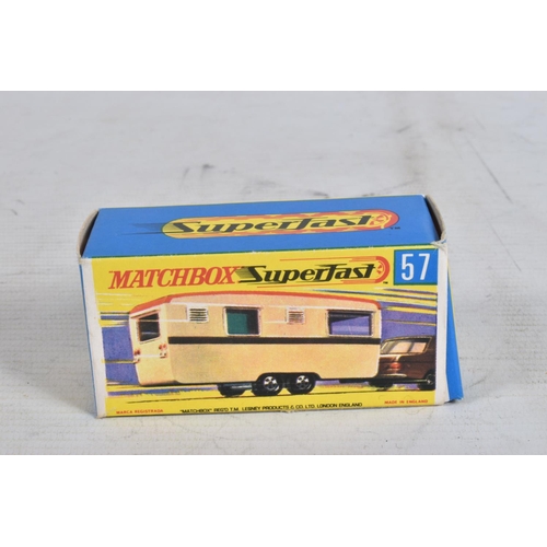 61 - FIVE BOXED MATCHBOX SUPERFAST DIE-CAST MODELS, the first a Leyland Petrol Tanker no.32, green body w... 