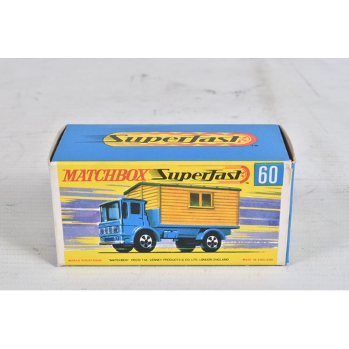 61 - FIVE BOXED MATCHBOX SUPERFAST DIE-CAST MODELS, the first a Leyland Petrol Tanker no.32, green body w... 