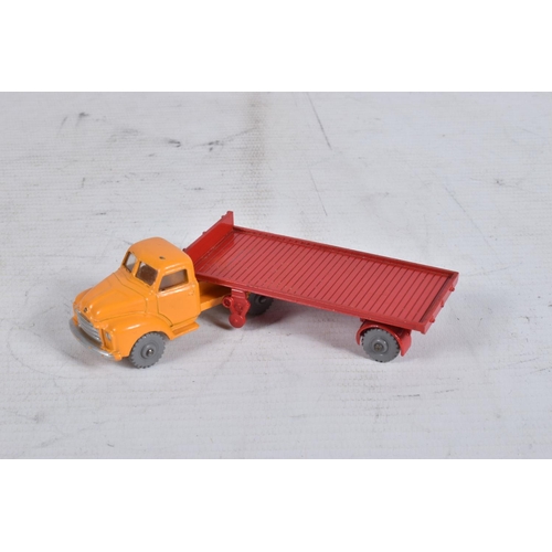 62 - FOUR BOXED DUBLO DINKY DIECAST VEHICLES, Austin Lorry, No.064, Bedford Flat Truck, No.066, A.E.C. Me... 