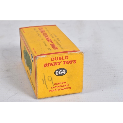 64 - FOUR BOXED DUBLO DINKY DIECAST VEHICLES, Austin Lorry, No.064, Austin Taxi, No.067, A.E.C. Mercury S... 