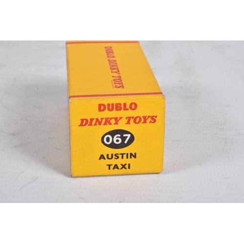 64 - FOUR BOXED DUBLO DINKY DIECAST VEHICLES, Austin Lorry, No.064, Austin Taxi, No.067, A.E.C. Mercury S... 