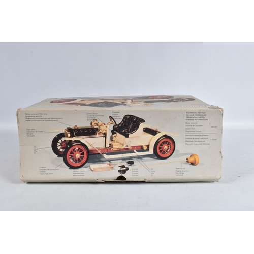 65 - A BOXED MAMOD STEAM ROADSTER, worn cream body with some rust and loss to paint, not complete, includ... 