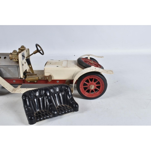 65 - A BOXED MAMOD STEAM ROADSTER, worn cream body with some rust and loss to paint, not complete, includ... 