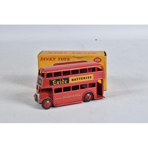 66 - TWO BOXED DINKY TOYS A.E.C. ROUTEMASTER BUS MODELS, No.289, both are the version with 'Tern Shirts' ... 