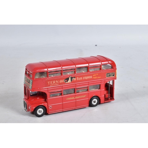 66 - TWO BOXED DINKY TOYS A.E.C. ROUTEMASTER BUS MODELS, No.289, both are the version with 'Tern Shirts' ... 