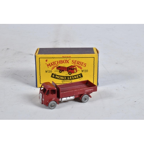 71 - FOUR BOXED AND TWO LOOSE MATCHBOX DIE-CAST VEHICLES, the first a Moko Lesney Bedford Tipper Truck no... 