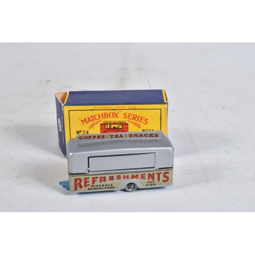 71 - FOUR BOXED AND TWO LOOSE MATCHBOX DIE-CAST VEHICLES, the first a Moko Lesney Bedford Tipper Truck no... 