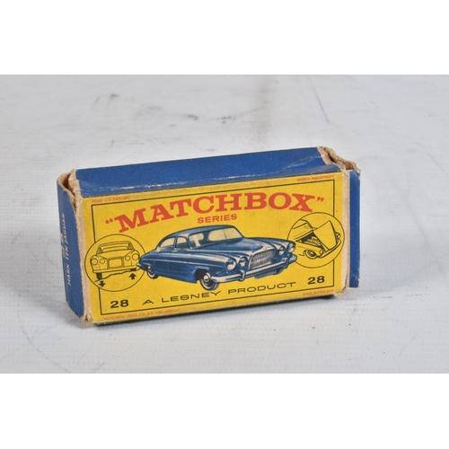 73 - SEVEN BOXED MATCHBOX DIE-CAST MODELS, the first is a Long Distance Coach no.40 in metallic blue, bla... 