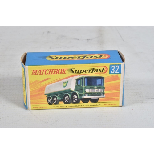 73 - SEVEN BOXED MATCHBOX DIE-CAST MODELS, the first is a Long Distance Coach no.40 in metallic blue, bla... 