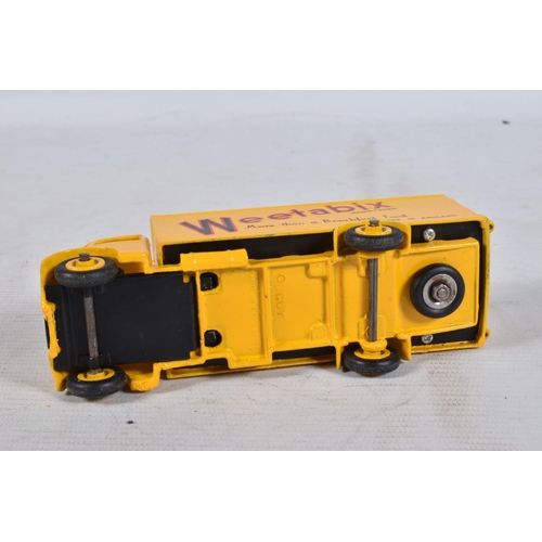 107 - FIVE UNBOXED AND ASSORTED DINKY TOYS GUY LORRIES AND VANS, all have been modified, rebuilt and/or re... 