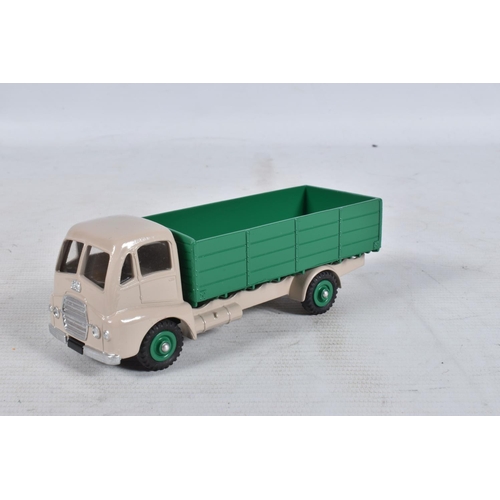 107 - FIVE UNBOXED AND ASSORTED DINKY TOYS GUY LORRIES AND VANS, all have been modified, rebuilt and/or re... 