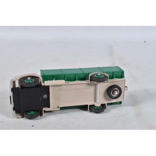 107 - FIVE UNBOXED AND ASSORTED DINKY TOYS GUY LORRIES AND VANS, all have been modified, rebuilt and/or re... 