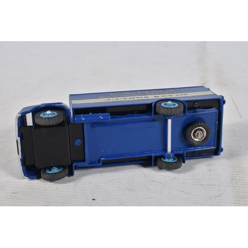 107 - FIVE UNBOXED AND ASSORTED DINKY TOYS GUY LORRIES AND VANS, all have been modified, rebuilt and/or re... 