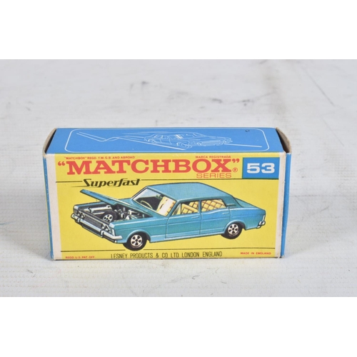 75 - ELEVEN BOXED MATCHBOX DIE-CAST VEHICLES AND ONE EMPTY BOX, the first is a Superfast Ford Zodiac MK I... 