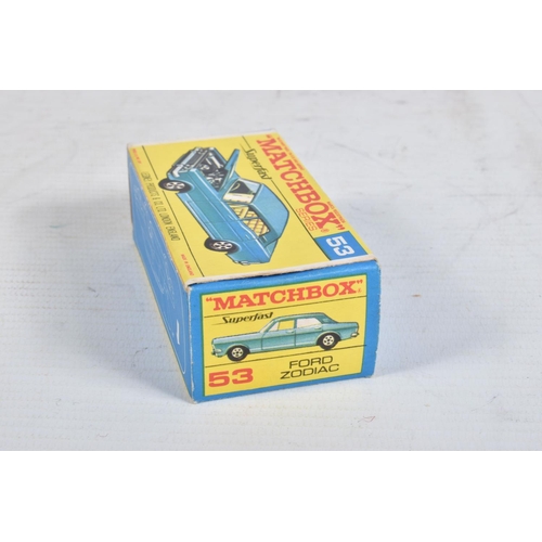 75 - ELEVEN BOXED MATCHBOX DIE-CAST VEHICLES AND ONE EMPTY BOX, the first is a Superfast Ford Zodiac MK I... 