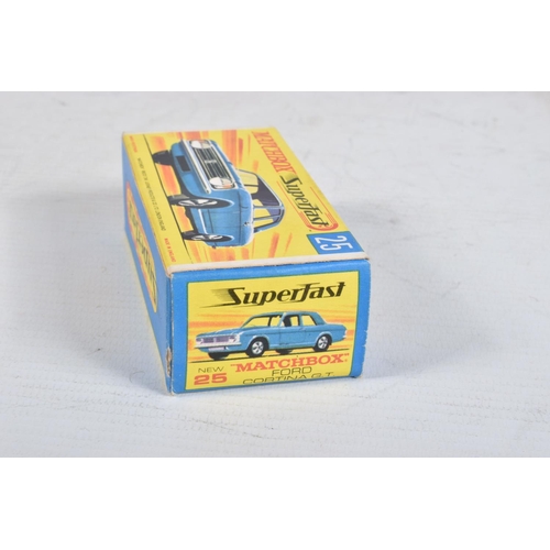 75 - ELEVEN BOXED MATCHBOX DIE-CAST VEHICLES AND ONE EMPTY BOX, the first is a Superfast Ford Zodiac MK I... 