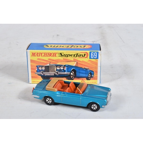 75 - ELEVEN BOXED MATCHBOX DIE-CAST VEHICLES AND ONE EMPTY BOX, the first is a Superfast Ford Zodiac MK I... 