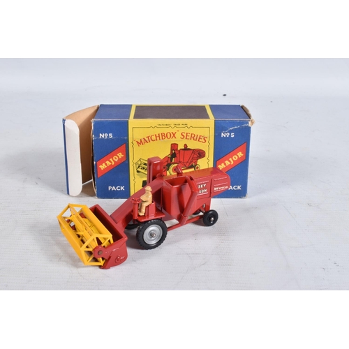 76 - THREE BOXED MATCHBOX SERIES MOKO LESNEY MAJOR PACK DIE-CAST MODEL FARMING VEHICLES, the first a Cata... 