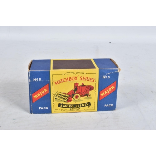 76 - THREE BOXED MATCHBOX SERIES MOKO LESNEY MAJOR PACK DIE-CAST MODEL FARMING VEHICLES, the first a Cata... 