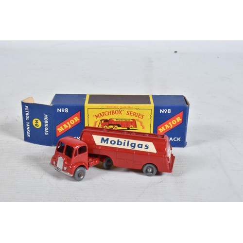 77 - FOUR BOXED MATCHBOX SERIES LESNEY MAJOR PACK MODEL DIE-CAST VEHICLES, the first a York Freightmaster... 