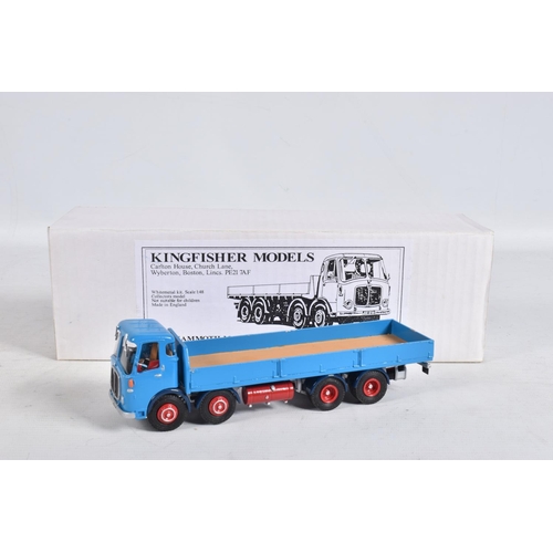 80 - TWO CONSTRUCTED KINGFISHER MODELS WHITE METAL LORRY KITS, 1/48 scale, A.E.C. Mammoth Major Mk.V 8x4/... 