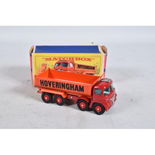 81 - TWO BOXED MATCHBOX KING SIZE MODEL DIE-CAST VEHICLES WITH ONE OTHER, the first a 8-Wheel Tipper Truc... 