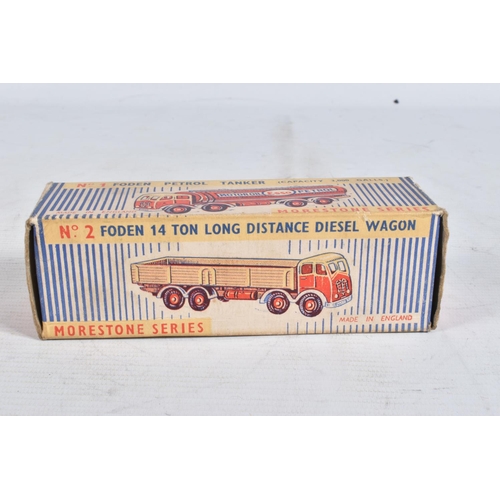 93 - TWO BOXED MORESTONE SERIES FODEN WAGONS, Petrol Tanker, No.1 and Long Distance Wagon, No.2, both com... 