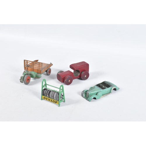 110 - A QUANTITY OF UNBOXED AND ASSORTED DIECAST VEHICLES, mainly Dinky Toys, including a collection of re... 