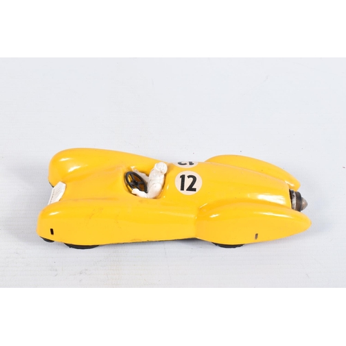 114 - A BOXED JETEX JET PROPELLED RACING CAR, version with yellow body and RN12, not tested, car appears c... 