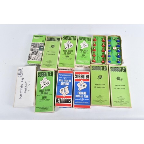 120 - A LARGE QUANTITY OF ASSORTED BOXED SUBBUTEO FOOTBALL TEAMS, mixture of heavyweight and lightweight, ... 