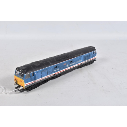 150 - FOUR UNBOXED OO GAUGE LOCOMOTIVES, Lima class 52 'Western', repainted in B.R. blue livery but has no... 