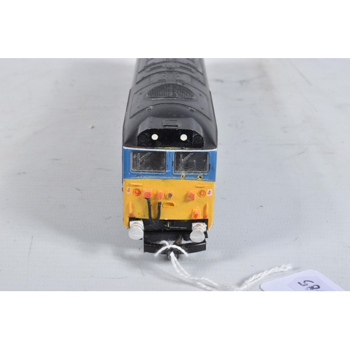 150 - FOUR UNBOXED OO GAUGE LOCOMOTIVES, Lima class 52 'Western', repainted in B.R. blue livery but has no... 