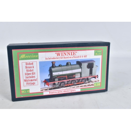 151 - A BOXED UNBUILT MERCIAN MODELS O GAUGE LOCOMOTIVE KIT, 'Winnie' based on a Peckett 0-6-0 Saddle Tank... 