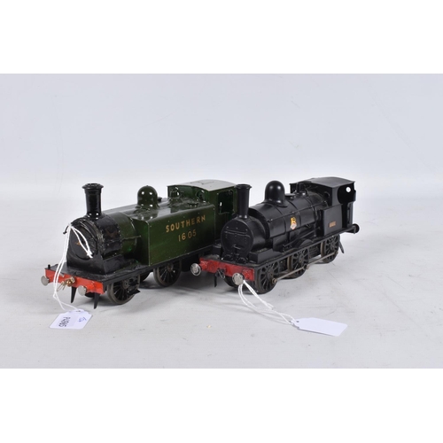 152 - TWO UNBOXED KIT BUILT O GAUGE 0-6-0 TANK LOCOMOTIVES, class T Kirtley, No.1605, S.R. green livery an... 