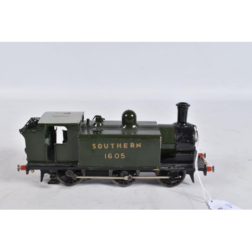 152 - TWO UNBOXED KIT BUILT O GAUGE 0-6-0 TANK LOCOMOTIVES, class T Kirtley, No.1605, S.R. green livery an... 