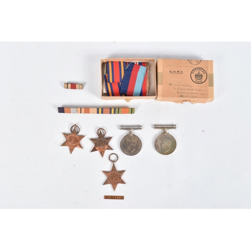 330 - A BOXED SET OF WWII MEDALS AND WWII ERA HAT AND OTHER ITEMS, this lot contains a kit bag, 1944 dated... 