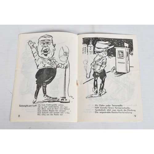 270 - ANTI-NAZI BOOKLET OF CARTOONS CALLED NAZI-SPIEGEL, this was publishes by the Federal Commissar for P... 