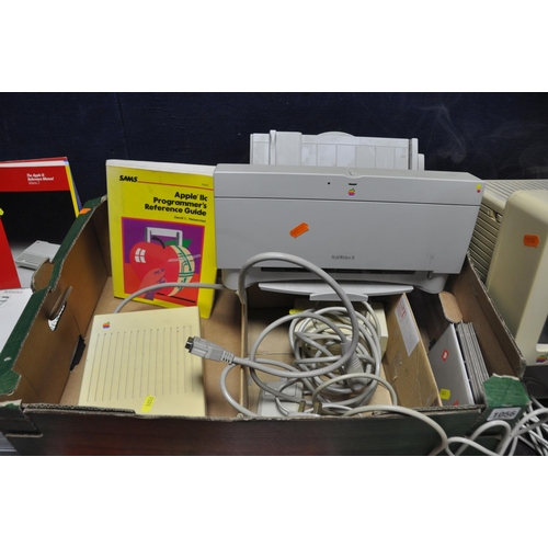 1056 - AN APPLE 2C PERSONAL COMPUTER (powers up but not tested any further) with power supply, a G092S moni... 