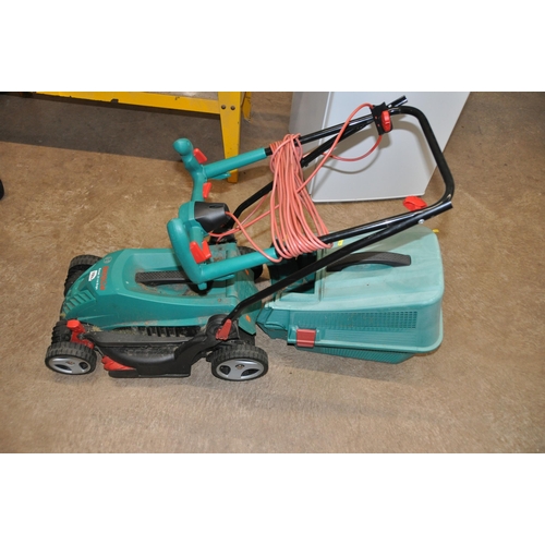 1059 - A BOSCH ROTAK 37-14 ERGO ELECTRIC LAWN MOWER with grass box (PAT pass and working)