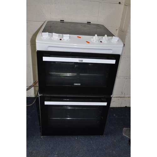 1103 - A ZANUSSI OVEN, with a ceramic hob, and two doors, width 55cm x depth 65cm x height 89cm (untested d... 