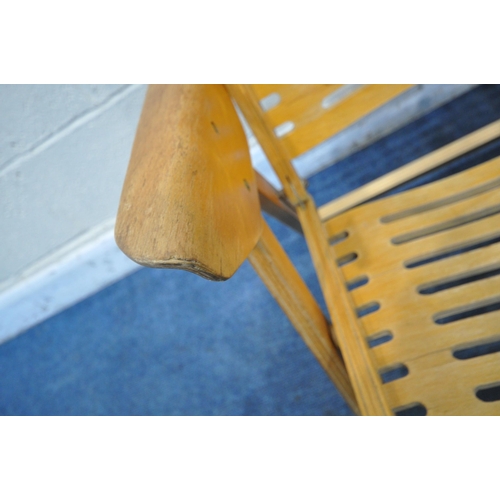 1202 - A PAIR OF MID-CENTURY REX FOLDING CHAIRS, by Nico Kralj, width 56cm x depth 68cm x height 75cm (cond... 