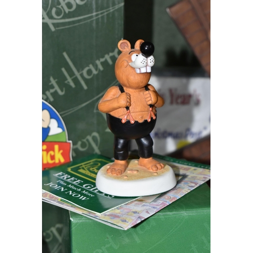 384 - EIGHT ROGER HARROP FIGURINES, comprising a boxed Camberwick Green CGL03 Captain Flack limited editio... 