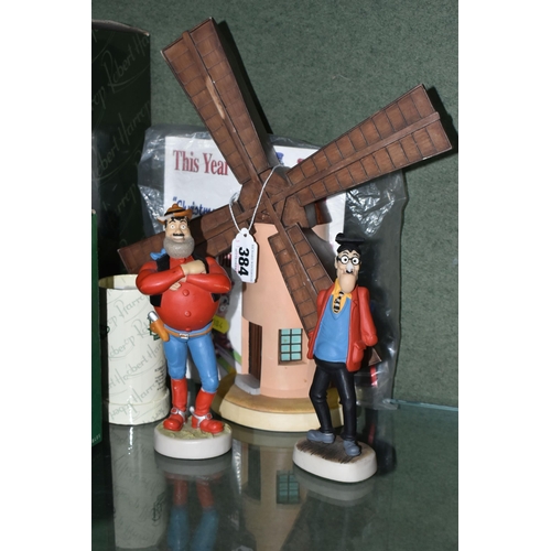 384 - EIGHT ROGER HARROP FIGURINES, comprising a boxed Camberwick Green CGL03 Captain Flack limited editio... 