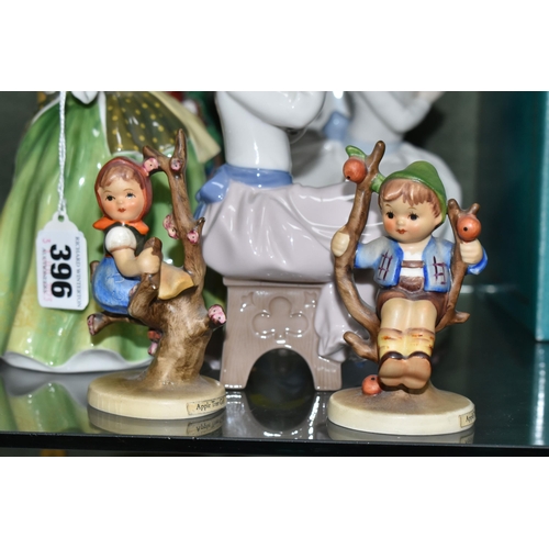 396 - A GROUP OF LLADRO AND ROYAL DOULTON FIGURINES, comprising Royal Doulton 'Fleur' HN2368 (marked as se... 