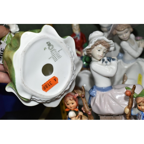 396 - A GROUP OF LLADRO AND ROYAL DOULTON FIGURINES, comprising Royal Doulton 'Fleur' HN2368 (marked as se... 