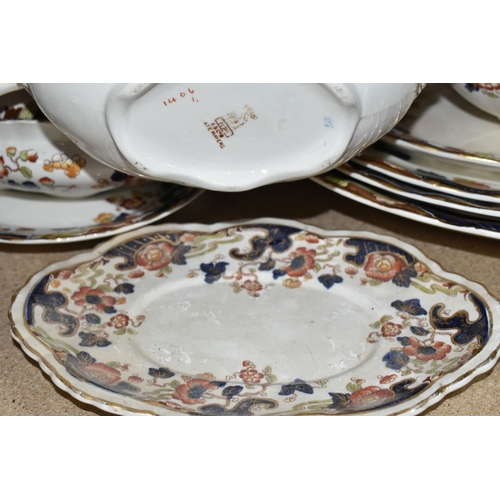 415 - A GROUP OF LOSOL WARE 'TOKIO' PATTERN DINNERWARE, each piece decorated with poppies and picked out i... 